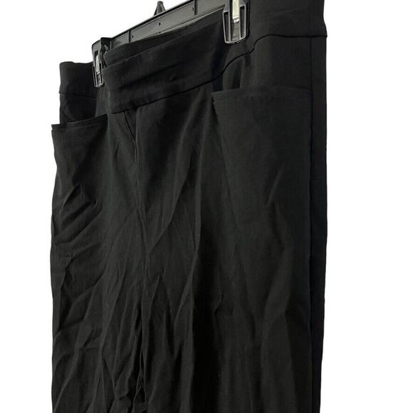 Chicos Womens Black Stretch Pull On Tapered Flat Front Pants Slacks sz 3R / 16 - Picture 10 of 15